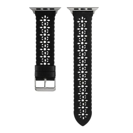 Genuine Leather Hollow Watch Band For Apple Watch 38-45mm