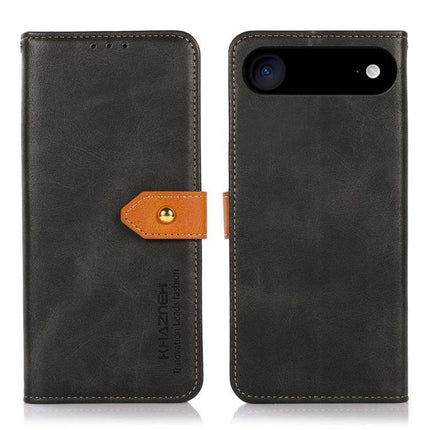 Khazneh Leather Phone Case With Card Slots slim folio wallet in dark brown PU with card slots, cash pocket and stand, magnetic strap closure