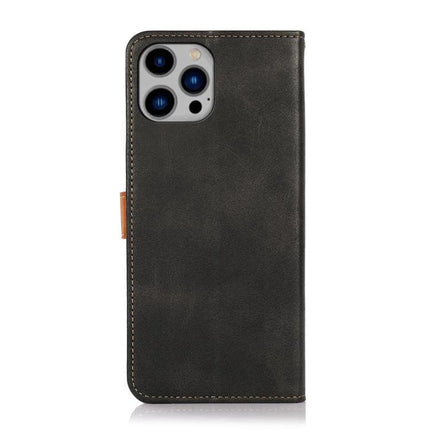 Khazneh Leather Phone Case With Card Holder For Everyday Use - dark brown PU folio case with TPU interior and built-in stand