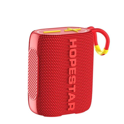 HOPESTAR Portable Bluetooth Speaker For Home And Outdoor red portable splash-resistant speaker with strap