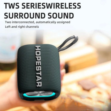 HOPESTAR Portable Bluetooth Speaker For Home And Outdoor handheld waterproof mini speaker with carabiner for picnics