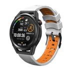 For Samsung Galaxy Watch 4 / Watch4 Classic / White Orange
