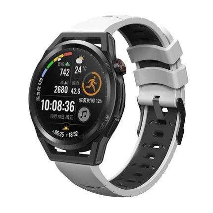 Silicone 22mm Trapezoidal Hole Band For Galaxy Watch 46mm
