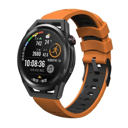 Silicone 22mm Trapezoidal Hole Band For Galaxy Watch 46mm