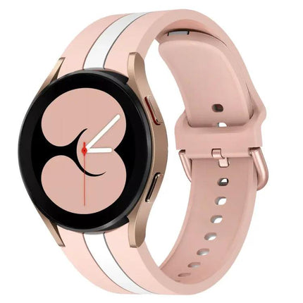 Samsung Galaxy Watch4 Silicone Two Tone Stripe Band
