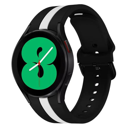Samsung Galaxy Watch4 Silicone Two Tone Stripe Band