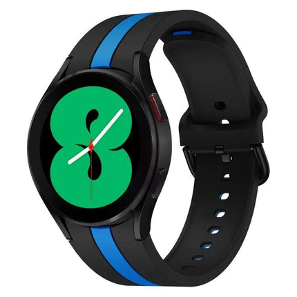 Samsung Galaxy Watch4 Silicone Two Tone Stripe Band