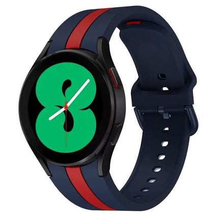 Samsung Galaxy Watch4 Silicone Two Tone Stripe Band