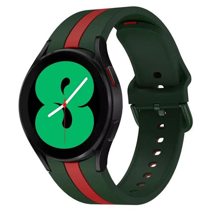 Samsung Galaxy Watch4 Silicone Two Tone Stripe Band