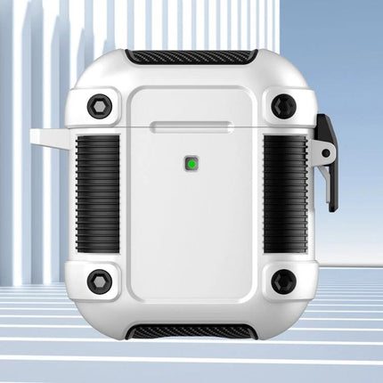 Keep Your AirPods Safe with Tank Case for Daily Use protective white rugged AirPods case with charging access and secure latch