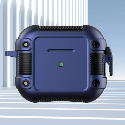 Keep Your AirPods Safe with Tank Case for Daily Use - rugged blue protective AirPods case with charging access