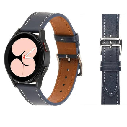 Woven Leather Watch Band For Galaxy Watch4 40/44mm