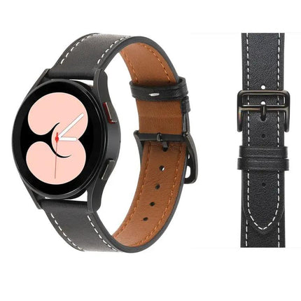 Woven Leather Watch Band For Galaxy Watch4 40/44mm
