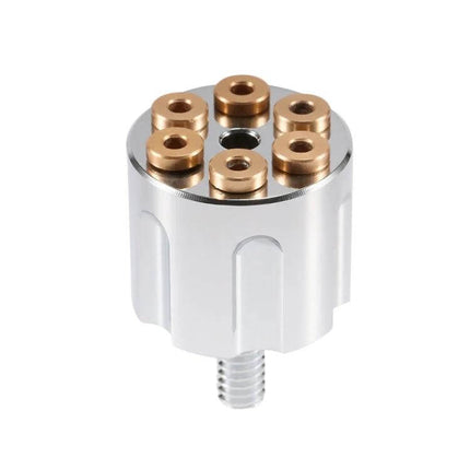 Harley Rear Seat 6mm Screw for Easy Install Quick Release silver aluminum alloy quick-release screw with gold-tone caps