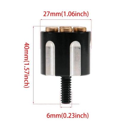 Harley Rear Seat 6mm Screw for Easy Install Quick Release — black aluminum alloy quick-release 6mm screw with 27mm top, 40mm height
