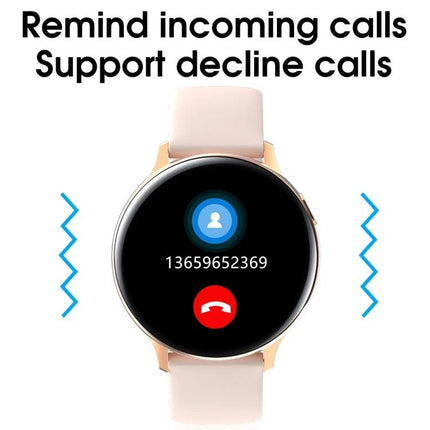 Smart Watch for Everyday Health and Activity Monitoring showing incoming call screen with decline and reminder feature
