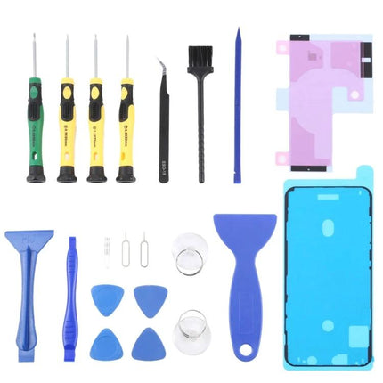 JIAFA Tools for Everyday iPhone Repair and Maintenance - complete DIY kit with screwdrivers, pry tools, tweezers, adhesives and battery replacement accessories