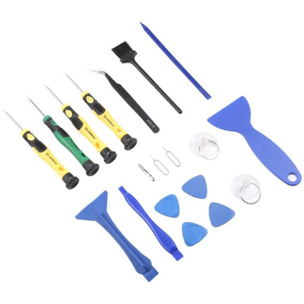 JIAFA Tools for Everyday iPhone Repair and Maintenance kit with screwdrivers, pry tools, tweezers and adhesive rings for battery and screen fixes