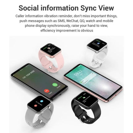 Convenient Smart Watch for Everyday Wellness and Exercise Tracking - multiple color smartwatches showing call and notification sync with smartphones