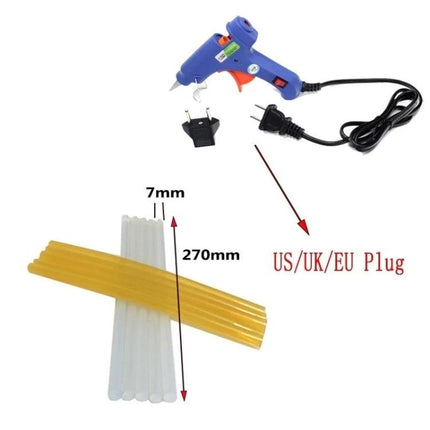 Essential Tool Kit for Car Dent Repairs in Daily Maintenance - hot glue gun and pulling sticks set for DIY dent removal