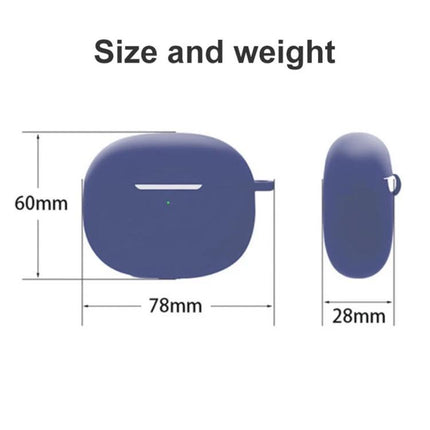 Silicone Protective Case for Redmi Earbuds in Daily Use - navy silicone case with 78x60x28mm dimensions, slim protective fit for commuting and workouts