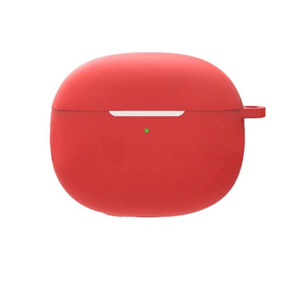 Silicone Protective Case for Redmi Earbuds in Daily Use - red flexible silicone case protecting earbuds from drops and scratches