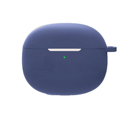 Silicone Protective Case for Redmi Earbuds in Daily Use - navy blue flexible silicone cover protecting earbuds from scratches and drops