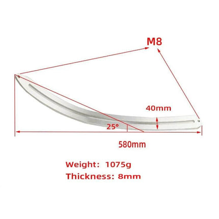 N3 83-in-1 Paintless Dent Repair Kit for Vehicle Dents curved dent puller lever 580mm 25° 40mm M8 weight 1075g thickness 8mm