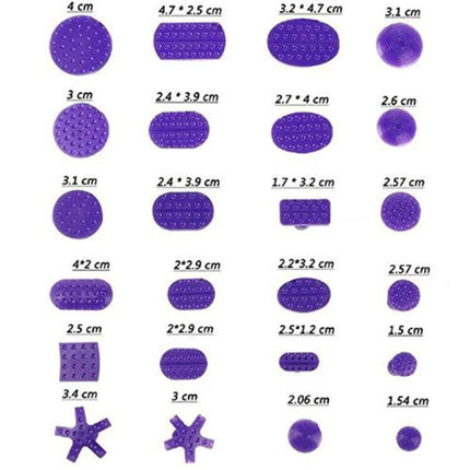 N3 83-in-1 Paintless Dent Repair Kit for Vehicle Dents showing 83 assorted purple glue tabs and sizes for paintless dent removal