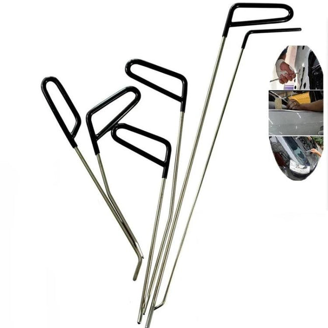 Q1 Car Dent Repair Kit for Everyday Vehicle Maintenance – set of five metal dent removal rods with ergonomic handles for at-home paint-safe fixes
