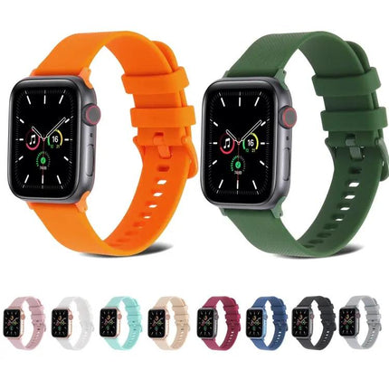 Plain Weave Breathable Silicone Band For Apple Watch 38-45mm