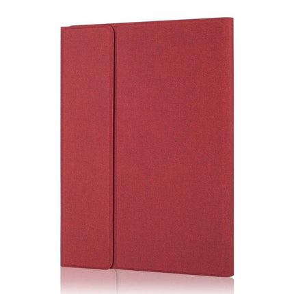 Backlit Bluetooth Keyboard Leather Case for iPad Pro 11 in red protective folio with magnetic closure, slim low-light typing Bluetooth keyboard case