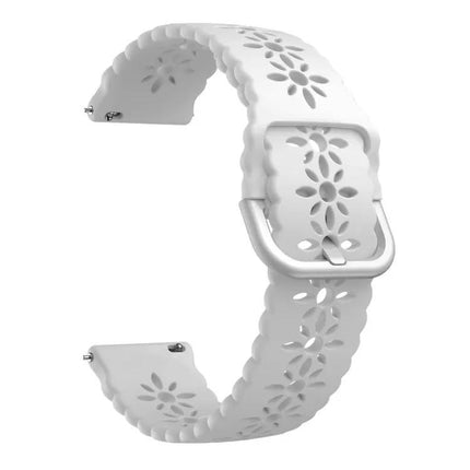 Plum Blossom Hollow Silicone Watch Band 20/22mm For Galaxy