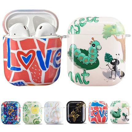 Protect Your AirPods During Daily Commutes with IMD Original Case - colorful love and insect printed protective AirPods cover