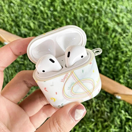 Protect Your AirPods During Daily Commutes with IMD Original Case - compact colorful music-themed protective AirPods case in hand