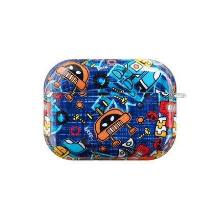 IMD Original Protective Case for AirPods Pro Everyday Use - colorful robot print 360° anti-drop anti-scratch protective case