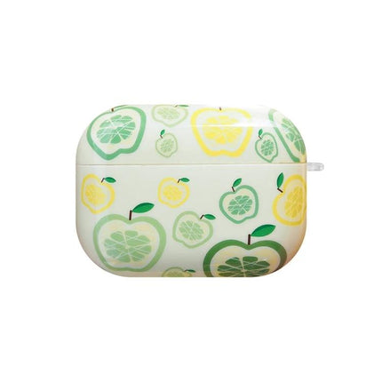 IMD Original Protective Case for AirPods Pro Everyday Use - green yellow apple pattern 360-degree anti-drop anti-scratch protection