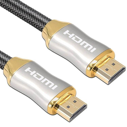 HDMI Cable for Connecting Devices and Displays, 2-Meter Length - braided cable with gold-plated connectors for TV, gaming console, DVD player and projector