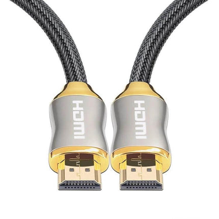 HDMI Cable for Connecting Devices and Displays, 2-Meter Length braided black cable with gold-plated connectors for TVs, consoles and projectors