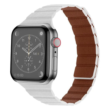 Magnetic Leather Watch Band For Apple Watch 38mm-45mm