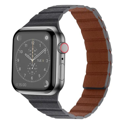 Magnetic Leather Watch Band For Apple Watch 38mm-45mm