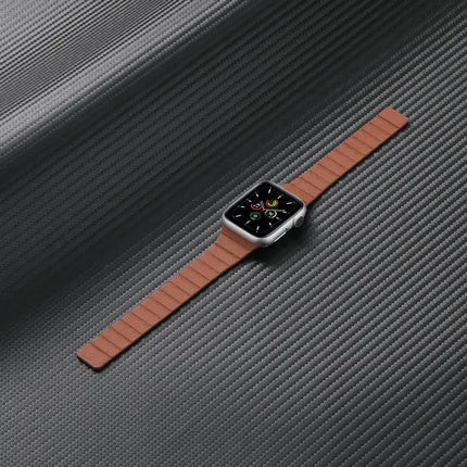 Magnetic Leather Watch Band For Apple Watch 38mm-45mm