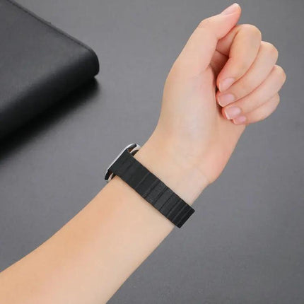 Magnetic Leather Watch Band For Apple Watch 38mm-45mm