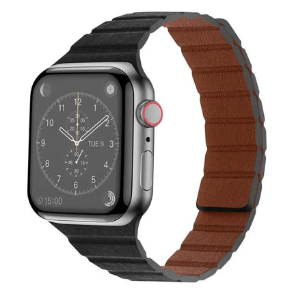 Magnetic Leather Watch Band For Apple Watch 38mm-45mm