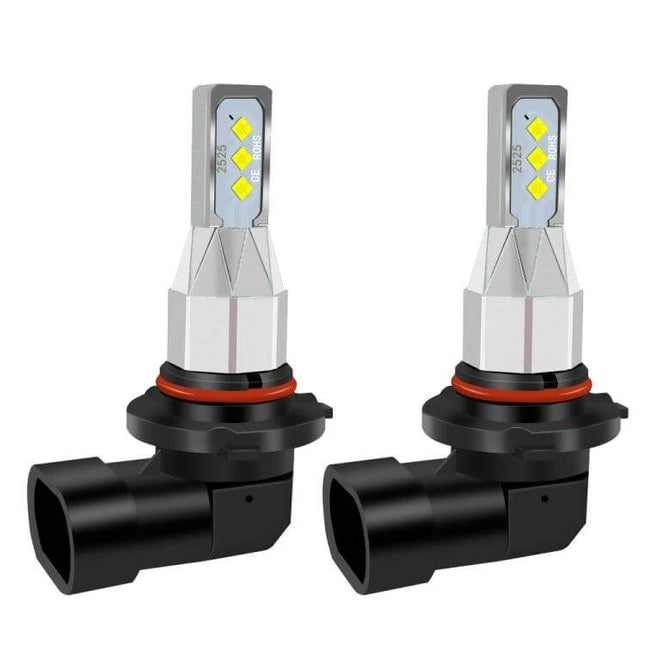 Car LED Fog Light With Wide Beam For Clear Visibility - Pair of 12–24V LED fog light bulbs with rugged aluminum housing and 360-degree wide beam