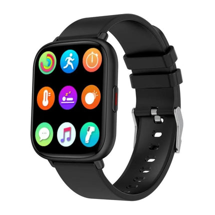 Versatile Smart Watch for Daily Health and Fitness Tracking - black smartwatch showing health and activity app icons