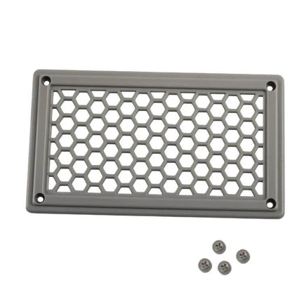 Grey 198x114mm Rectangle Louvered Vent Panel Cover For RVs, ABS honeycomb vent cover with screws, replacement RV vent