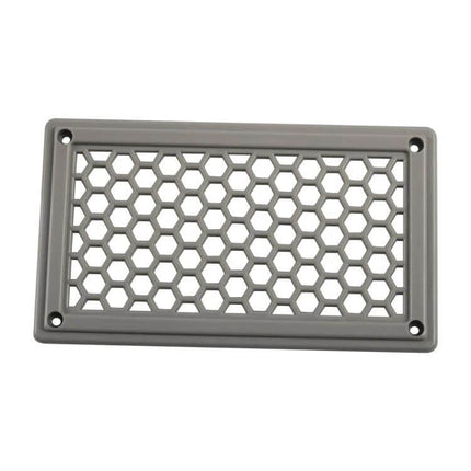 Grey 198x114mm Rectangle Louvered Vent Panel Cover For RVs ABS honeycomb grille replacement, easy-install rectangular vent cover