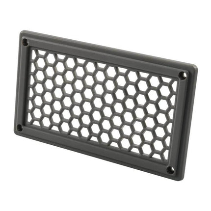 Grey 198x114mm Rectangle Louvered Vent Panel Cover For RVs - grey ABS honeycomb vent cover with screw holes, 198x114 mm