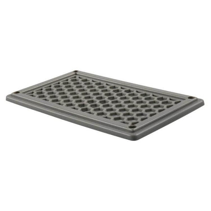 Grey 198x114mm Rectangle Louvered Vent Panel Cover For RVs - grey ABS rectangular louvered vent cover for RVs, precise fit and easy install